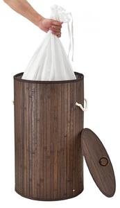 Goleto bambusový koš na prádlo s víkem 55 L | hnědý