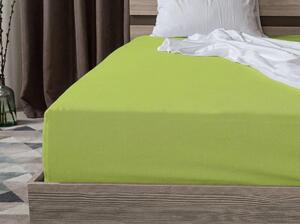 Jersey prostěradlo BASIC světle zelené 90 x 200 cm