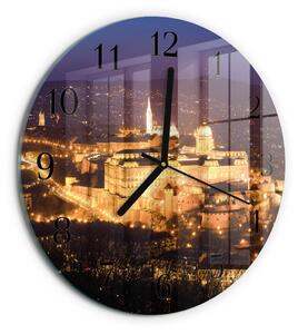 Skleněné nástěnné hodiny Město Budapešť zsoc-fi30-00174301