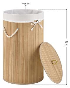 Goleto bambusový koš na prádlo s víkem 55 L | přírodní