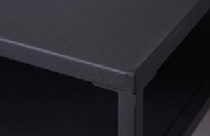 Moebel Living Černý kovový konferenční stolek Durma 100 x 60 cm