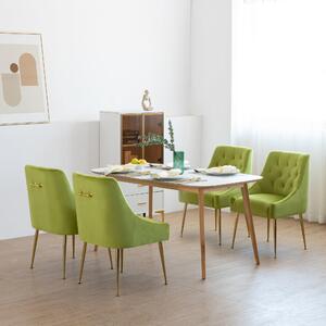Sada jídelních židlí - Designová židle - Sametová židle - Jídelní židle - Pohodlná židle - Šedý samet