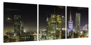 Obraz nočního města (90x30cm)