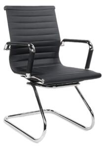 Kancelářská židle CANCEL DELUXE SKID, černá, ADK112020
