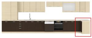 Kuchyňská skříňka dolní rohová AVIGNON 89x89 DN 1F BB, 89/89x82x52, dub ferrara/legno tmavé