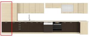 Kuchyňská skříňka vysoká AVIGNON 60 DK-210 2F, 60x210x57, dub ferrara/legno tmavé