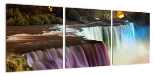 Abstraktní vodopády - obraz (90x30cm)