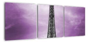Abstraktní obraz Eiffelovy věže - obraz (90x30cm)