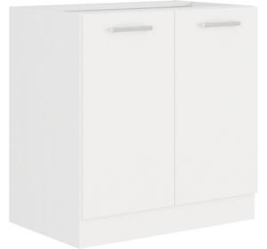 Kuchyňská skříňka dolní dvoudveřová EKO WHITE 60D 2F BB, 60x82x52, bílá