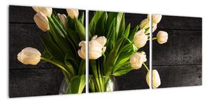 Tulipány ve váze - obraz (90x30cm)
