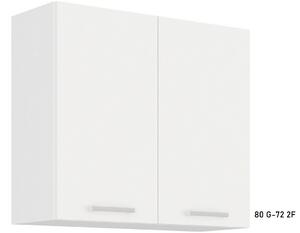 Kuchyňská skříňka horní dvoudveřová ALBERTA 80 G-72 2F, 80x71,5x31, bílá