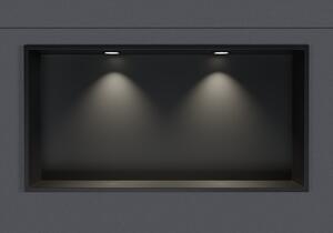 Zapuštěná police NT206010X - nerezová ocel - s LED osvětlením - 20 x 60 x 10 cm (v x š x h) - možnost volby barvy