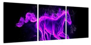 Abstraktní obraz koně (90x30cm)