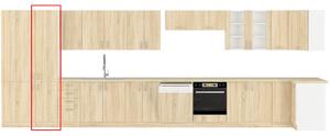 Kuchyňská skříňka vysoká SARA 60 DK-210 2F, 60x210x57, bílá/sonoma
