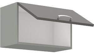 Kuchyňská skříňka horní GRISS 50 GU-36 1F, 50x36,5x31, šedá/šedá lesk