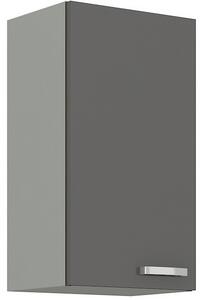 Kuchyňská skříňka horní svislá GRISS 30 G-72 1F, 30x71,5x31, šedá/šedá lesk