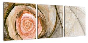 Abstraktní růže - obraz (90x30cm)