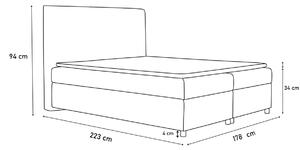 Čalouněná postel DEL, 160x200, bílá ekokůže