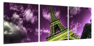 Abstraktní obraz Eiffelovy věže (90x30cm)