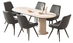Jídelní židle - Židle - Židle s opěradlem ve tvaru sedáku - Kuchyňská židle - Jídelní židle - Sada 6 kusů - Ergonomický design