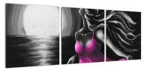 Abstraktní obraz ženy (90x30cm)