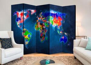 Paraván - Room divider – Colorful map