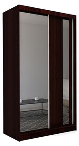 Skříň s posuvnými dveřmi a zrcadlem GAJA, 150x216x61, wenge