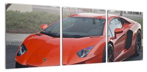 Obraz červeného Lamborghini (90x30cm)