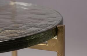 Zlatý kovový odkládací stolek DUTCHBONE VIDRIO 40 cm