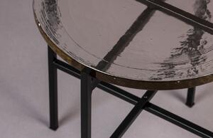Černý kovový odkládací stolek DUTCHBONE VIDRIO 40 cm