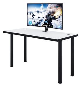 Počítačový herní stůl X2 s LED, 135x73-76x65, černá/černé nohy