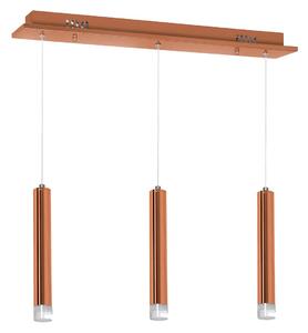 Závěsné svítidlo Copper, 3x měděné kovové stínítko, c