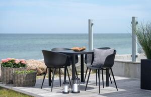 Nordic Living Černá plastová zahradní židle Saxon