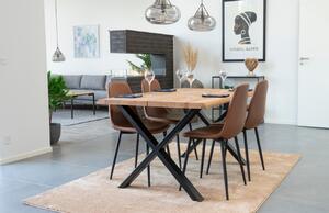 Nordic Living Světle hnědá koženková jídelní židle Raya