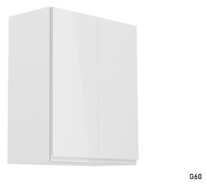 Kuchyňská skříňka horní dvoudveřová YARD G60, 60x72x32, bílá/šedá lesk