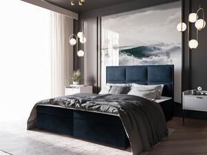 Moderní boxspring postel Agger 180x200, modrá Itaka