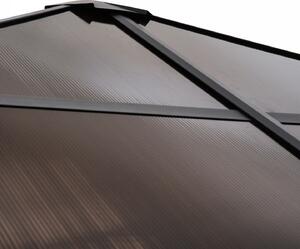 Goleto Luxusní zahradní altán s pevnou střechou 300 x 300 x 265 cm | tmavě šedý