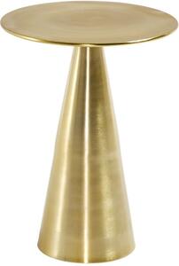 Zlatý kulatý kovový odkládací stolek Kave Home Rhet 39 cm