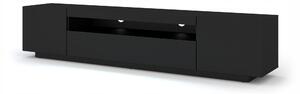 TV stolek AURA 200 cm univerzální stojící / závěsný černý mat