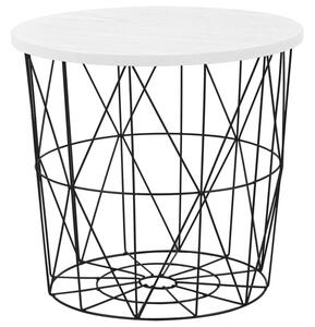 Přístavný stolek PERSEFONA černá/bílá