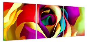 Abstraktní obraz růže (90x30cm)