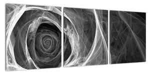 Abstraktní růže, obrazy (90x30cm)