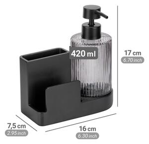WENKO 54654100 - Organizér PINA 16x17 cm černá