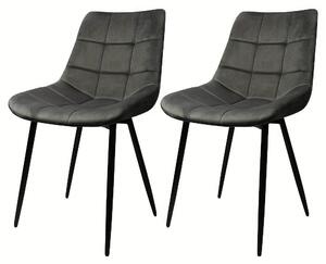 Sada dvou jídelních židlí - židle, restauranční židle, hotelové židle, industriální design - černé kovové nohy