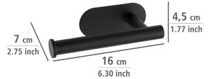 WENKO 24287100-Držák toaletního papíru TURBO-LOC OREA BLACK 16x7 cm nerez/černá