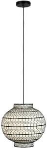 Černobílé vzorované závěsné světlo DUTCHBONE MING 35 cm