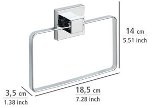 WENKO 22689100-Držák ručníků VACUUM-LOC QUADRO ED 18,5x14 cm stříbrná/lesk.chrom