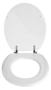 WENKO 154008100-WC sedátko VALENCIA 43x36 cm bílá/stříbrná