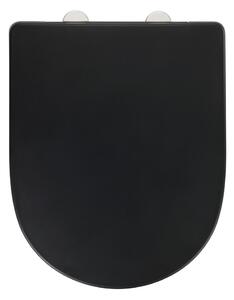 WENKO 24989100 - WC sedátko EXCLUSIVE 36,5x45 cm černá/stříbrná