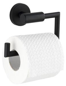 WENKO 24240100-Držák toaletního papíru BOSIO BLACK 15x10,5 cm nerez/stříbrná
